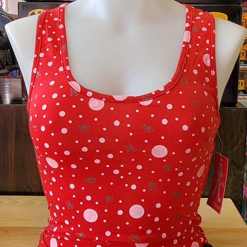 Skull/Polka Dot Print Tank Top
